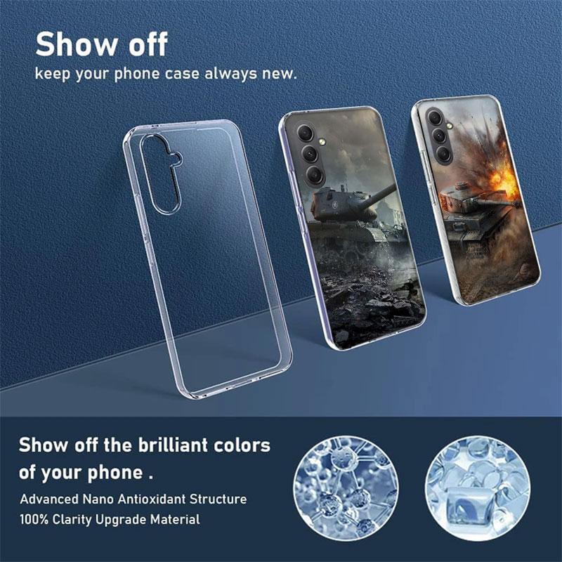 World Of Tanks Game Phone Case for Samsung Galaxy A54 A14 A24 A34 A17 A37 A57 A55 A35 A25 A15 A16 A26 A36 A56 A13 A23 A33 A53 A5