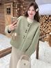 2025 New Korean Style Women's Short Wool Coat: Double-Sided Fragrance Style with Round Neck