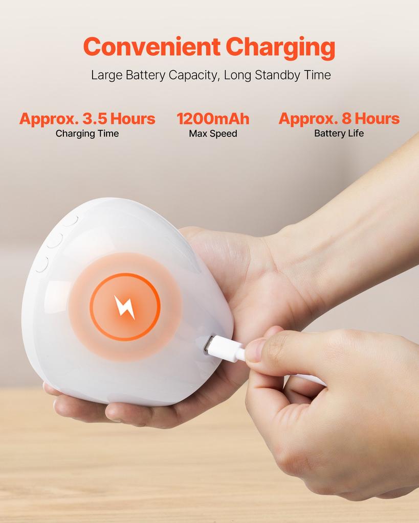VEVOR Sound Machine, 18 Soothing Sleep Sounds and 7-Color Night Light, 5-in-1 White Noise Sound Machine with Dual Alarms