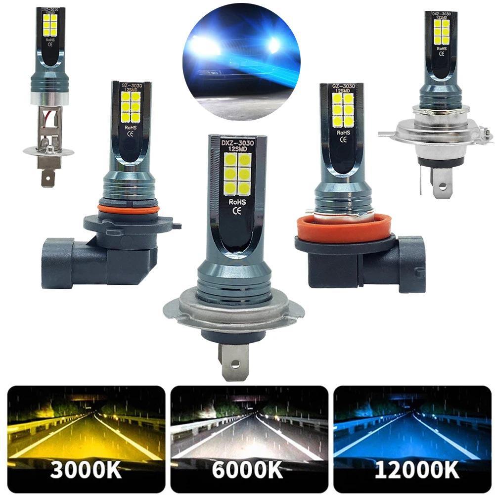 LED Car Fog & Headlight H4 H7 H8 H11 9006 CSP 3030 12SMD Anti-Fog Bulb