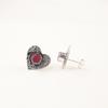 Pink Rubellite Gemstone925 Sterling Silver Jewelry Handmade Push Back Studs 0.6" EE-143-1
