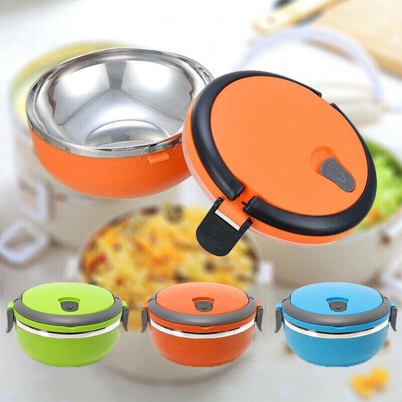 Modern Minimalist Stainless Steel Round Lunch Box For Adults 5l Capacity Multiple Layers Microwave Incompatible