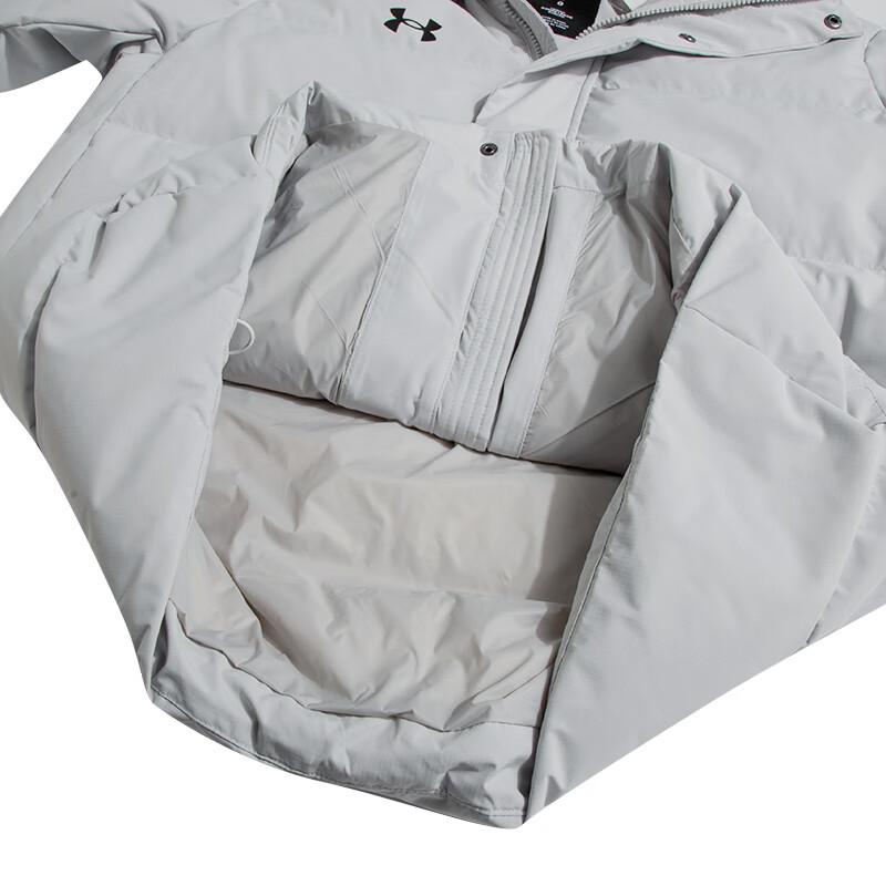 Under Armour Stand Collar Solid Color Down Jacket Breathable Knitted Long Pants Casual Sports Suit Men Suit 23600802-009+23600703-409