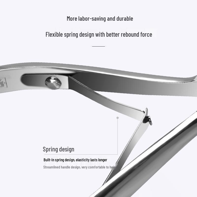 D07 Stainless Steel Cuticle Scissors & Nail Clippers Set - Oblique Mouth for Salon-Quality Nail Care