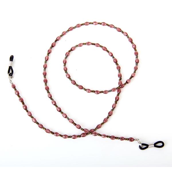 Rhinestone Beads Sunglasses Chain Necklace Adjustable Rope Rubber Glasses Holder for Women Eyeglass Accessories