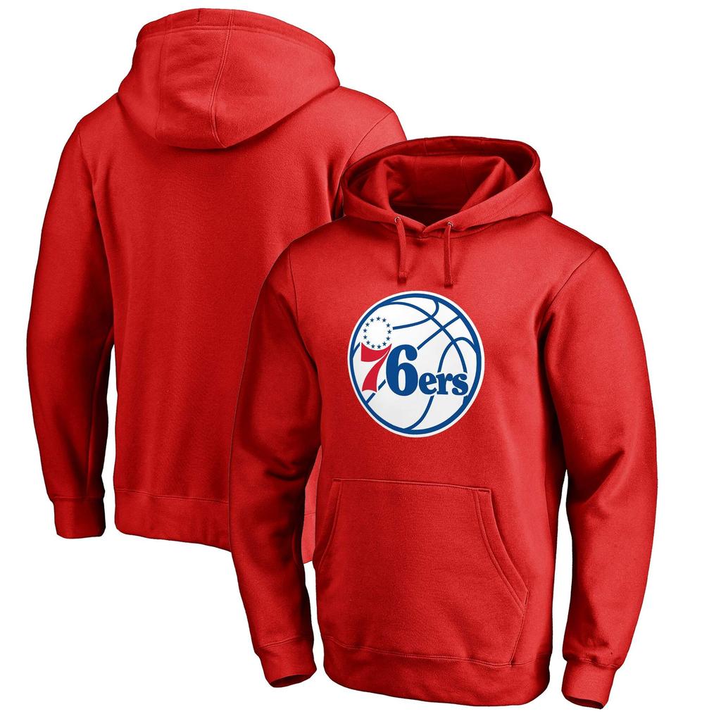 Fanatics NBA Philadelphia 76ers Team Logo Hoodie (US Medium, Red) [Parallel Import]