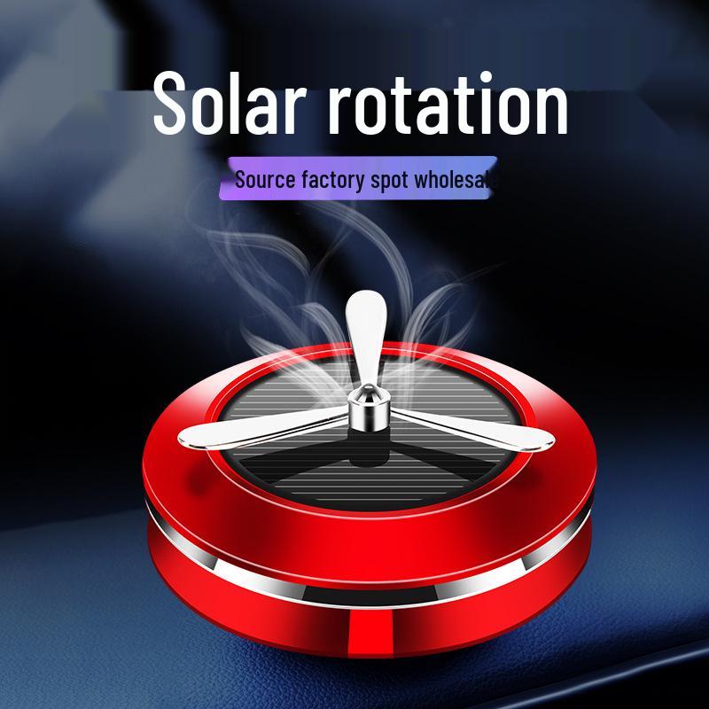 Men's Solar Rotating Car Perfume - Long-Lasting Light Scent, Interior Ornament, Air Freshener, Car Decoration Supplies