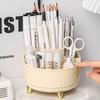 7 Grids 360° Rotating Pen Container Large Capacity Desktop Cosmetic Organizer  School