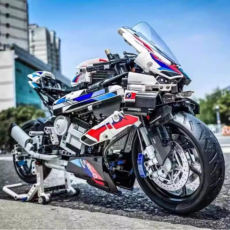 BMW Motorcycle M1000RR Building Blocks Model, Educational Assembly Toy for Boys & Adults, High Difficulty