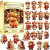 2026 Animal Christmas Advent Calendar, 24-Day Holiday Blind Box Countdown Gift Set for Kids, Collectible Animal Figures Xmas Party Favor