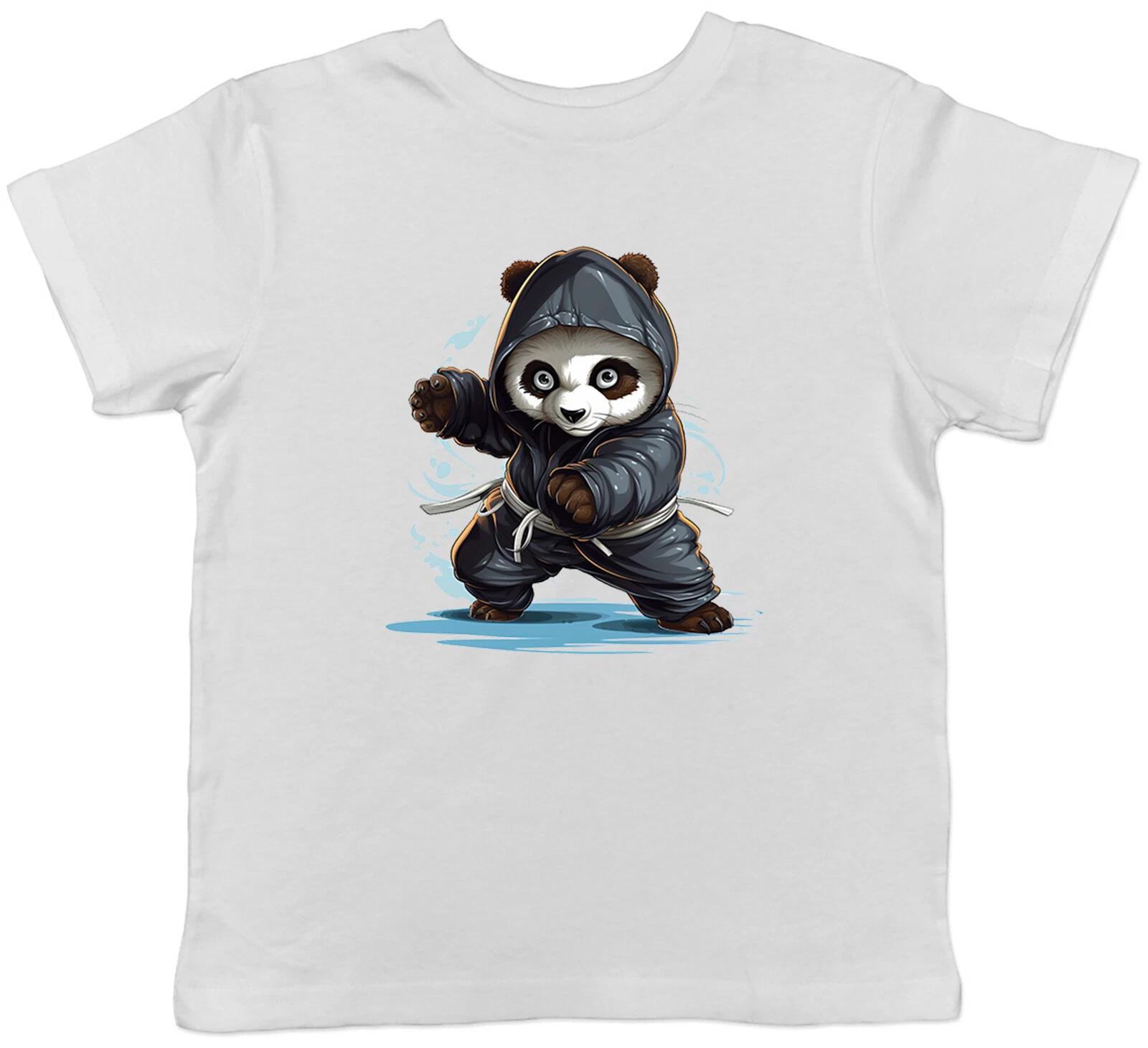 Ninja Panda Kids T-Shirt Karate Martial Arts Judo Childrens Boys Girls Gift 140