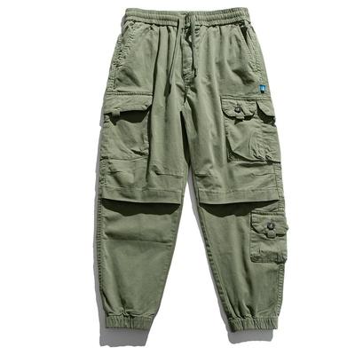 Herbst und Winter Herren Street Fashion Casual Overalls Lockere trendige elastische Sporthose mit mehreren Taschen