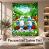 Smurfs Tapestry, Personalized Custom Text, Wall Hanging Tapestry For Living Room Home Wall Decor