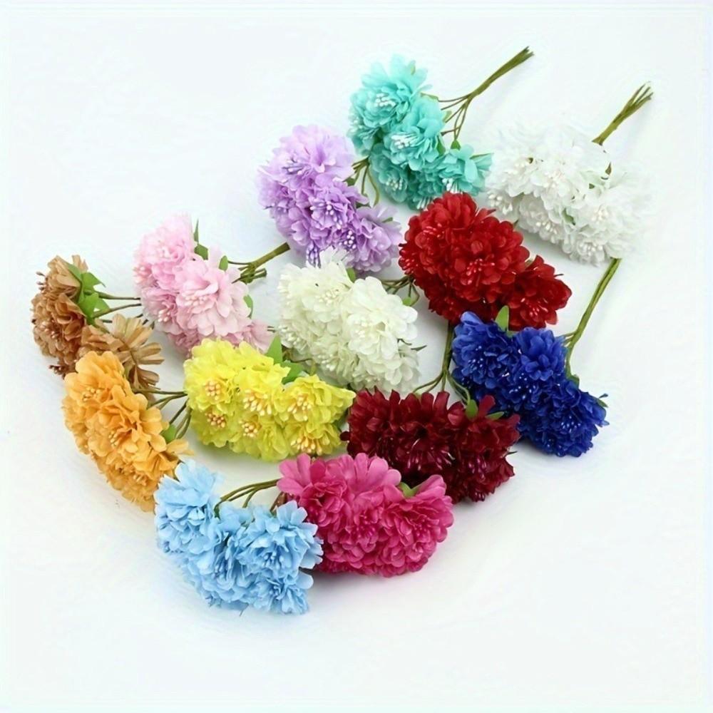 6 Heads Hydrangea Bouquet Small Bundle Artificial Flowers Creative Simulation Flowers Gift Bouquet