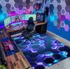 Game Controller Carpet Geometric Style Chair Floor Mat Black Color Carpet Game Room Electronic Game Room Carpet Decoration