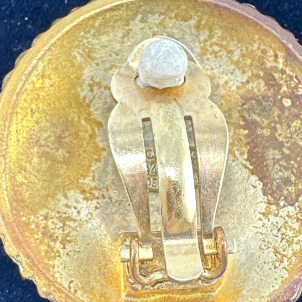 CHANEL Vintage large Circle Earring gold Women Used