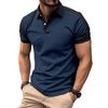 Men's Collar Fashion Twill Cotton Men's Short Sleeved T-shirt POLO Shirt
