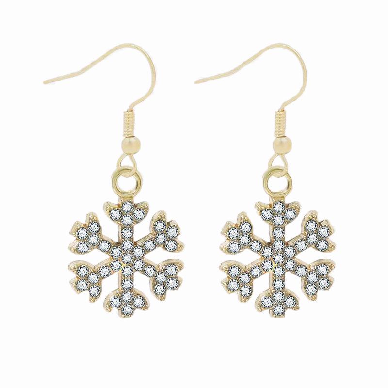 Snowflake Tree Earrings for Women - Festive European and American Design, Perfect for Autumn and Winter