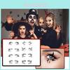Eelhoe Halloween Eyeliner Stickers Bat Spider Decorative Makeup Tools Set Of 8 Pieces