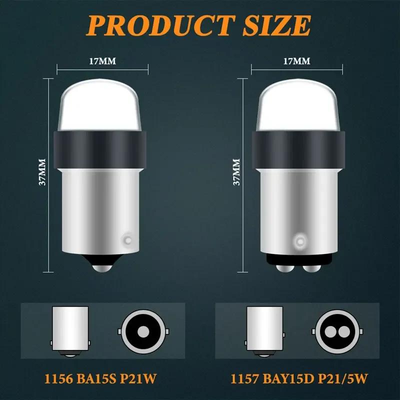 2pcs 1157 Flash led P21/5W BAY15D PY21W 1156 BA15S P21W COB LED Car Strobe Flash Bulb Brake Reverse Daytime Running Signal Light