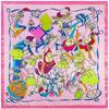 Stylish 90*90cm Spring Colorful Printed Small Square Scarf Foulard Hijabs For Women