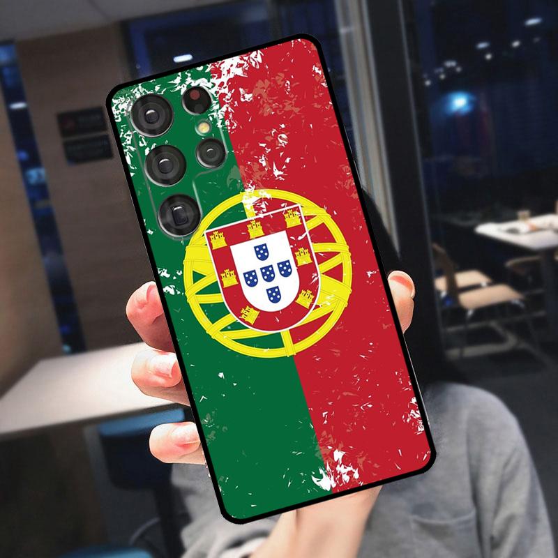 Portugal National Flag Cover For Samsung Galaxy S23 S24 S25 Ultra S21 S22 S20 S9 S10 Plus S21 FE S24 FE Phone Case