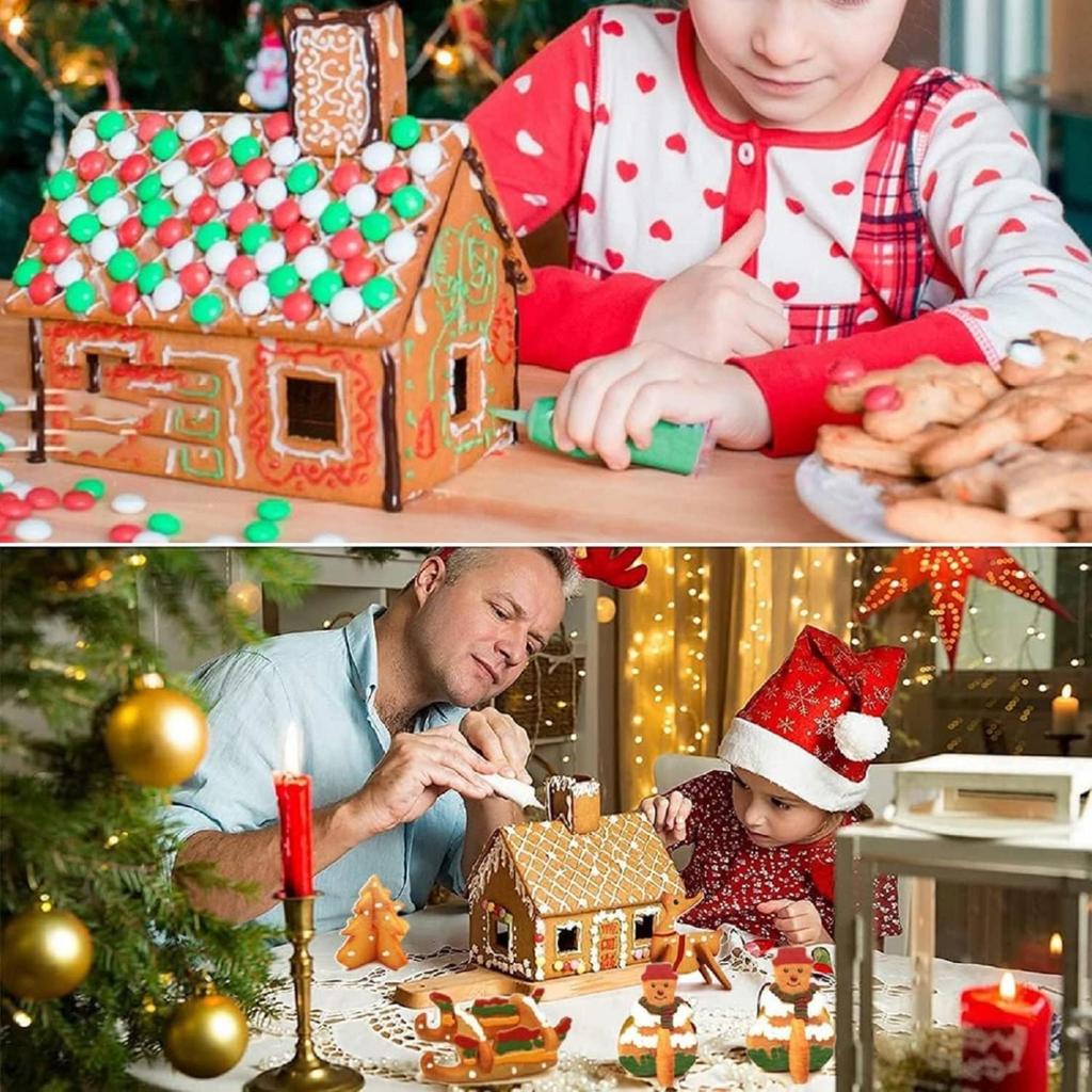 Christmas Gingerbread Cookie Cutters Set House Nativity Scene X 10