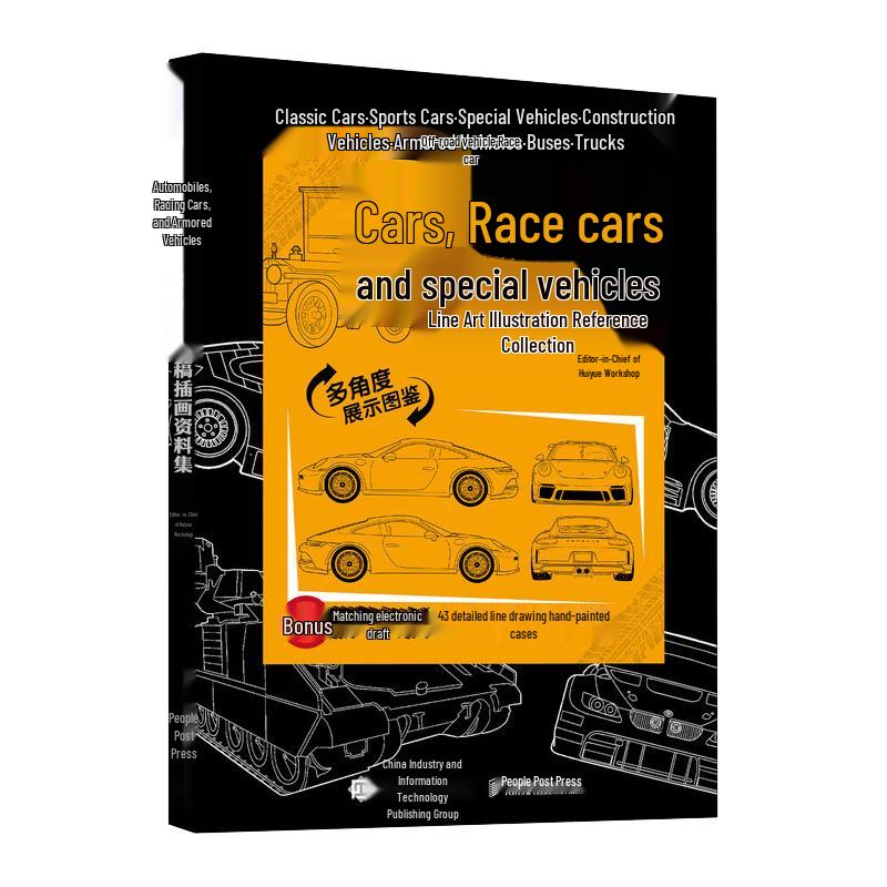 Vehicle Line Art Illustration Collection