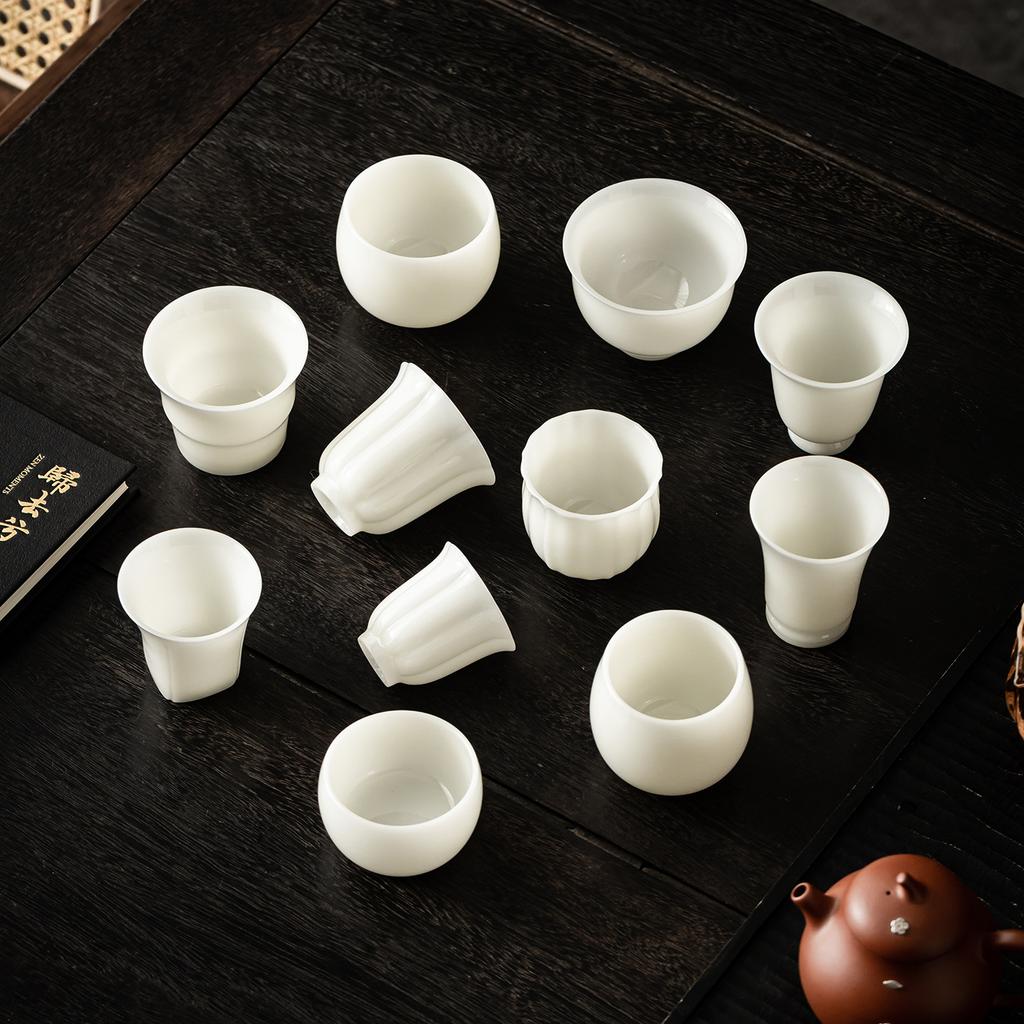 New Ice Jade Master Cup Ceramic Premium Tea Tasting Cup Kung Fu Tea Set Personal Teacup Business Companion Gift