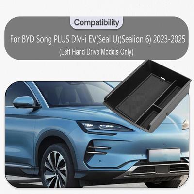 For BYD Song PLUS DM-i EV(Seal U)(Sealion 6) 2024 2025 Center Armrest Storage Box with Mat Console Organizer Accessories