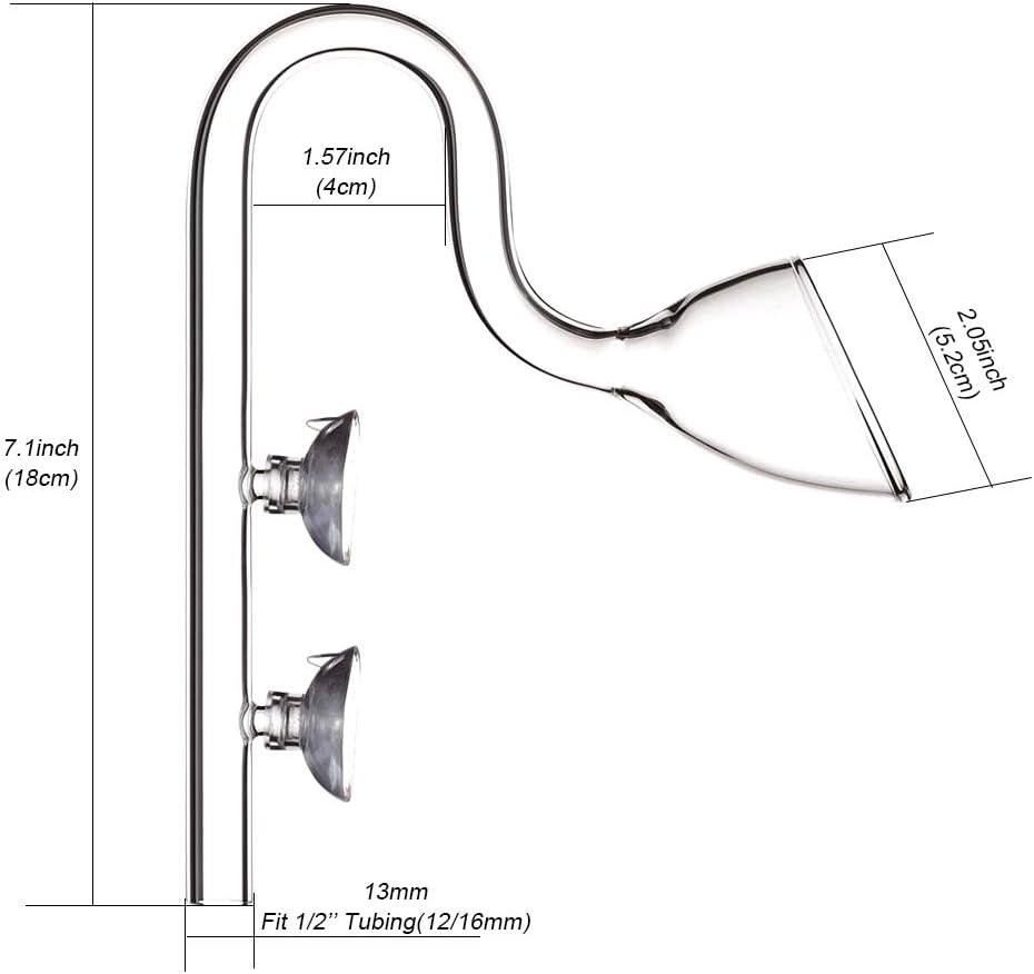 

Аквариумные фильтрующие трубы из прозрачного стекла Lily Pipe Поверхностный скиммер Приточные трубы для системы фильтрации воды Доставка за границу