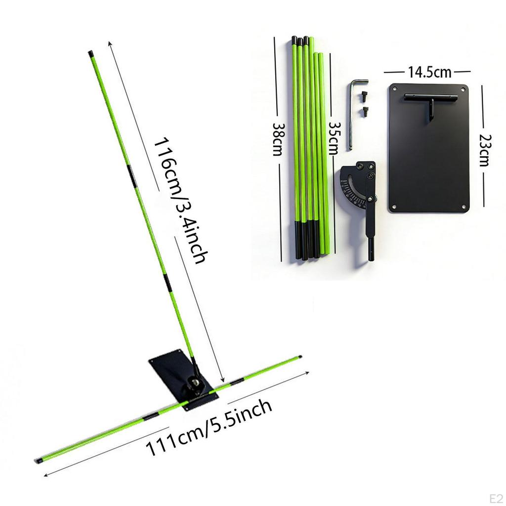 Golf Ausrichtungshilfen Halter Schwungtrainer Professionell Hinterhof Anti-Rutsch mit Winkelplatte