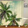 Waterproof Shower Curtain Various Sunshine Beach Scenery Seaside 3D Printing Shower Curtain Polyester Home Decor Curtain