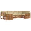 Outdoor Sofa Set with Cushions 6 Pcs Natural and Beige