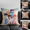 Anime RRentAGirlfriend Cushion Cover Natural Linen Pillowcase Set AllinOne Decor for Sofa Bedroom  Chair