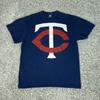Minnesota Twins Shirt Mens Large Blue MLB Baseball Sports Tee T Big Logo Casual