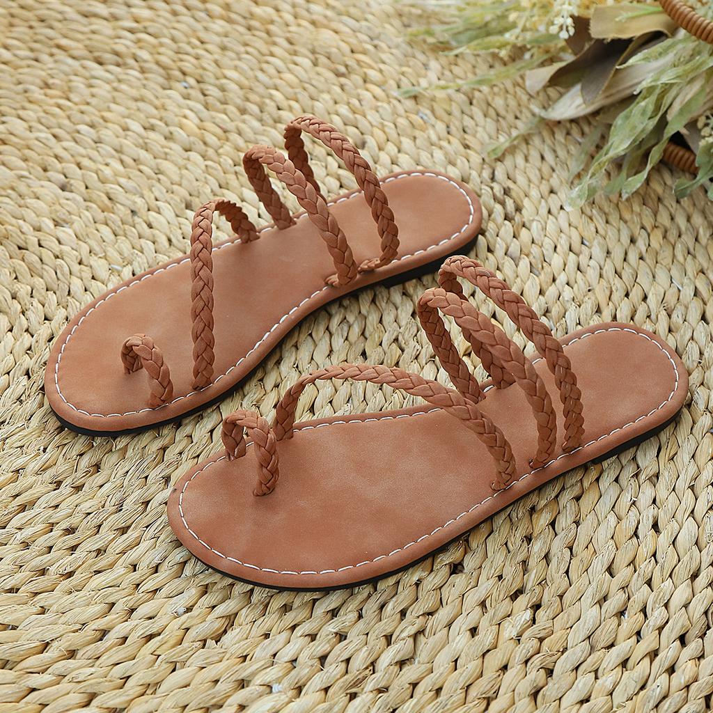 Flat-bottomed Slip-on Shoes, Large Size, Low Heel, Women's Sandals Devotion