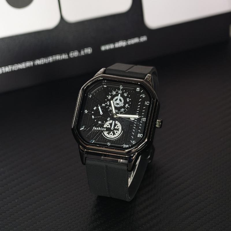 

Watch Men S Fashion Luminous Calendar Men S Watch Silicone Belt Magnetic Buckle Square High Value Quartz Watch