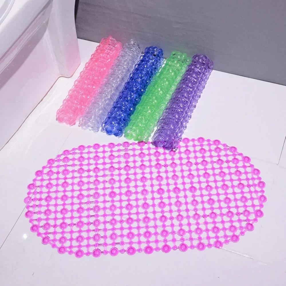 Hot PVC Anti-skid Bath Mats Soft Anti-slip Shower Mat Massage Mat with Suction Cup Non-slip Bathtu Bath Mat Bathroom Accessories