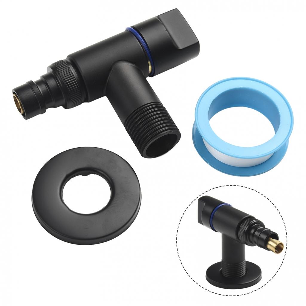 Water Stop Valve Angle Valve With Raw Tape Stainless Steel