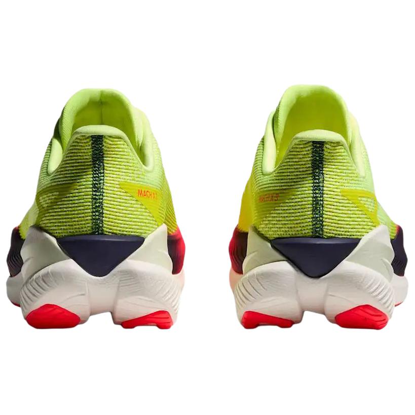 HOKA ONE ONE Mach X 3 Breathable Support Rebound Running Shoes Men's Fluorescent Yellow Red 1168720-NZS