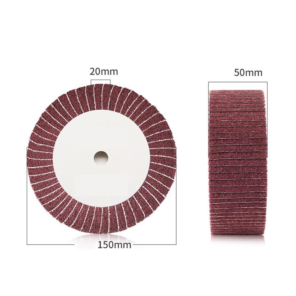 6inch Non-woven Flap Scouring Pad Grinding Wheel Polishing Disc Nylon Abrasive Household Power Manual Tool Accessories