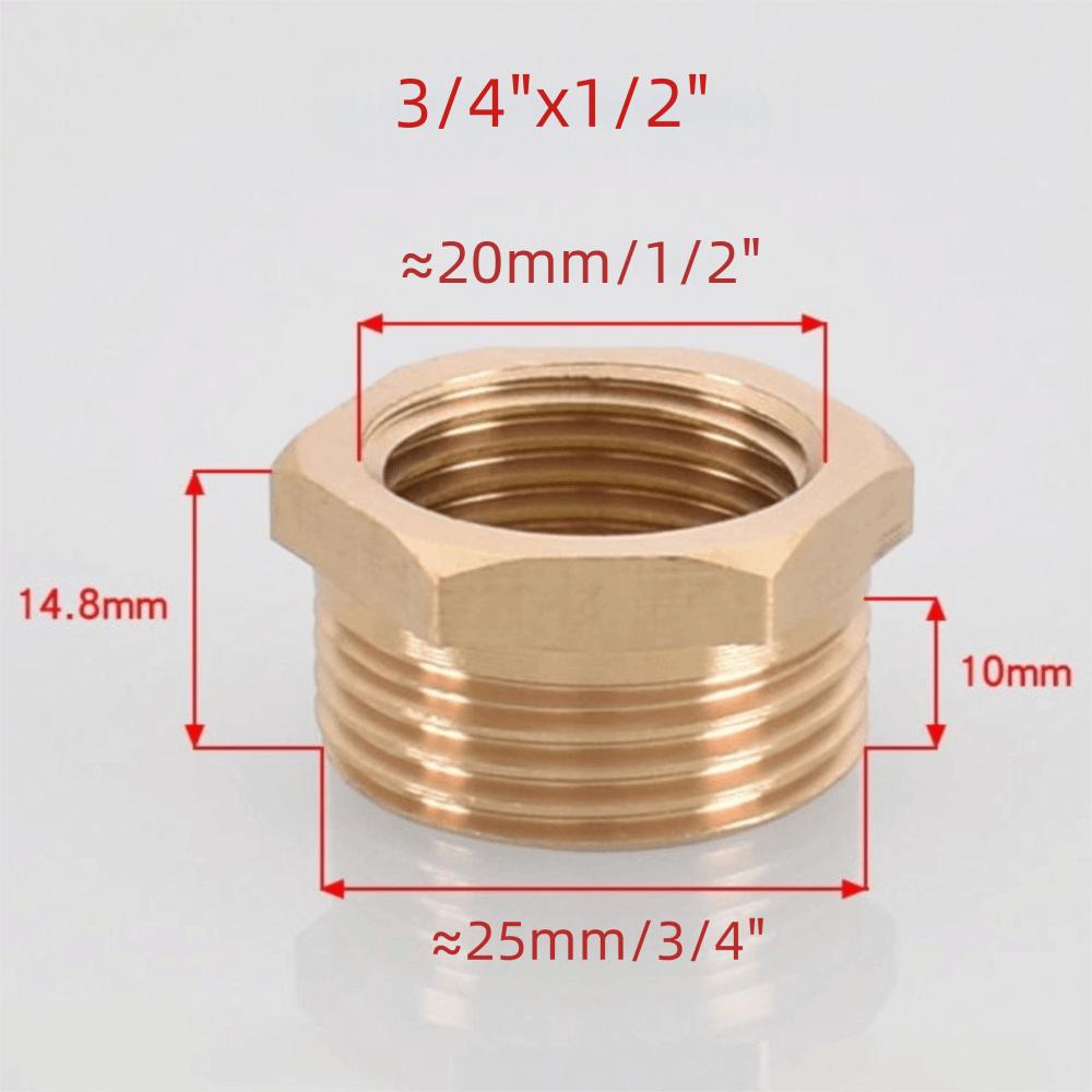 Brass Brass Hex Bushing 1/8 1/4 3/8 1/2 3/4 Water Gas Adapter Coupler Reducer Pipe Fitting
