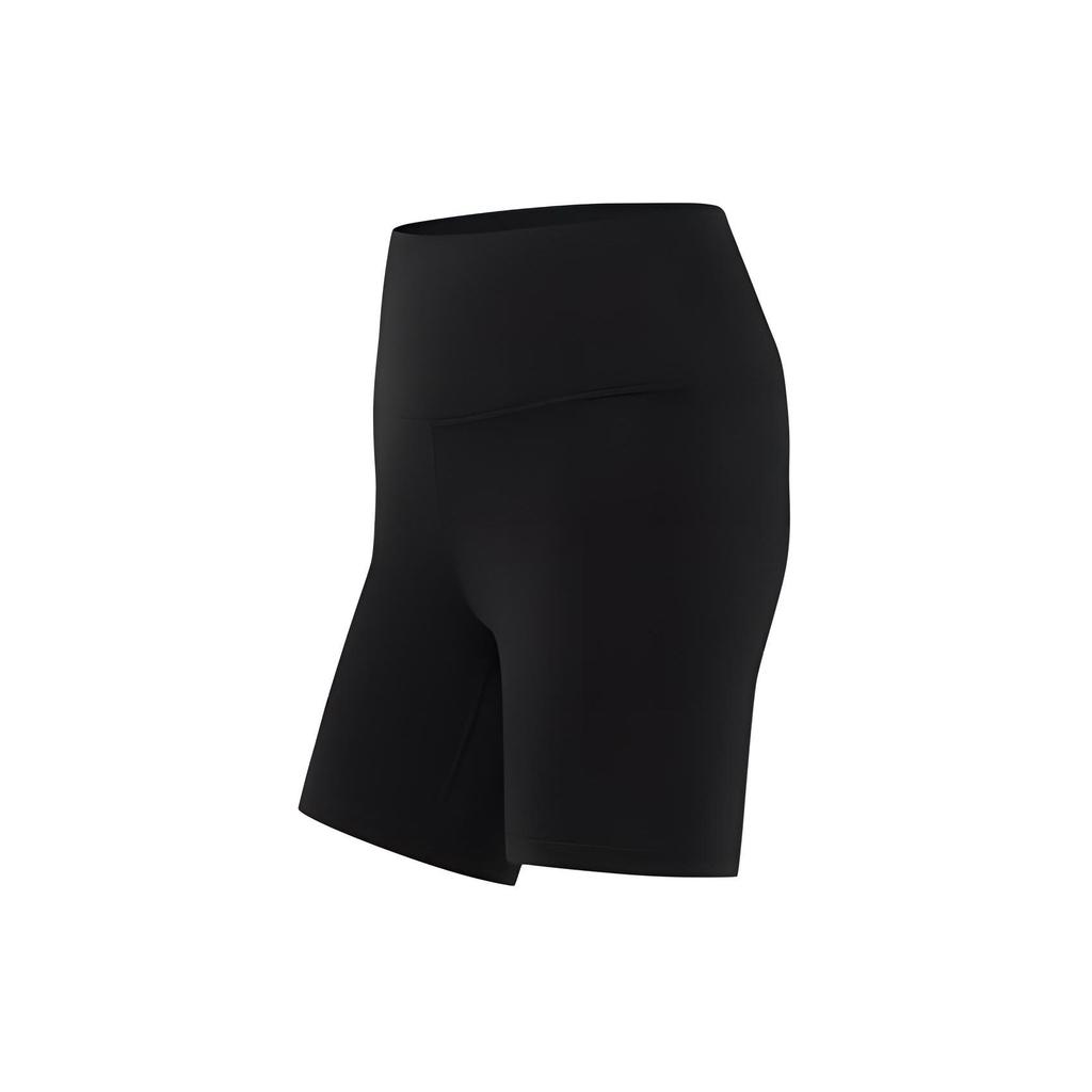 Li-Ning Fitness Series Solid Color Slim High Waist Breathable Comfortable Sports Shorts Women Shorts Black AUSU030-1
