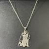 Rhinestone Pet Puppy Necklace Shiba Inu Dog Necklace Exquisite Beagle Pendant  Women Men