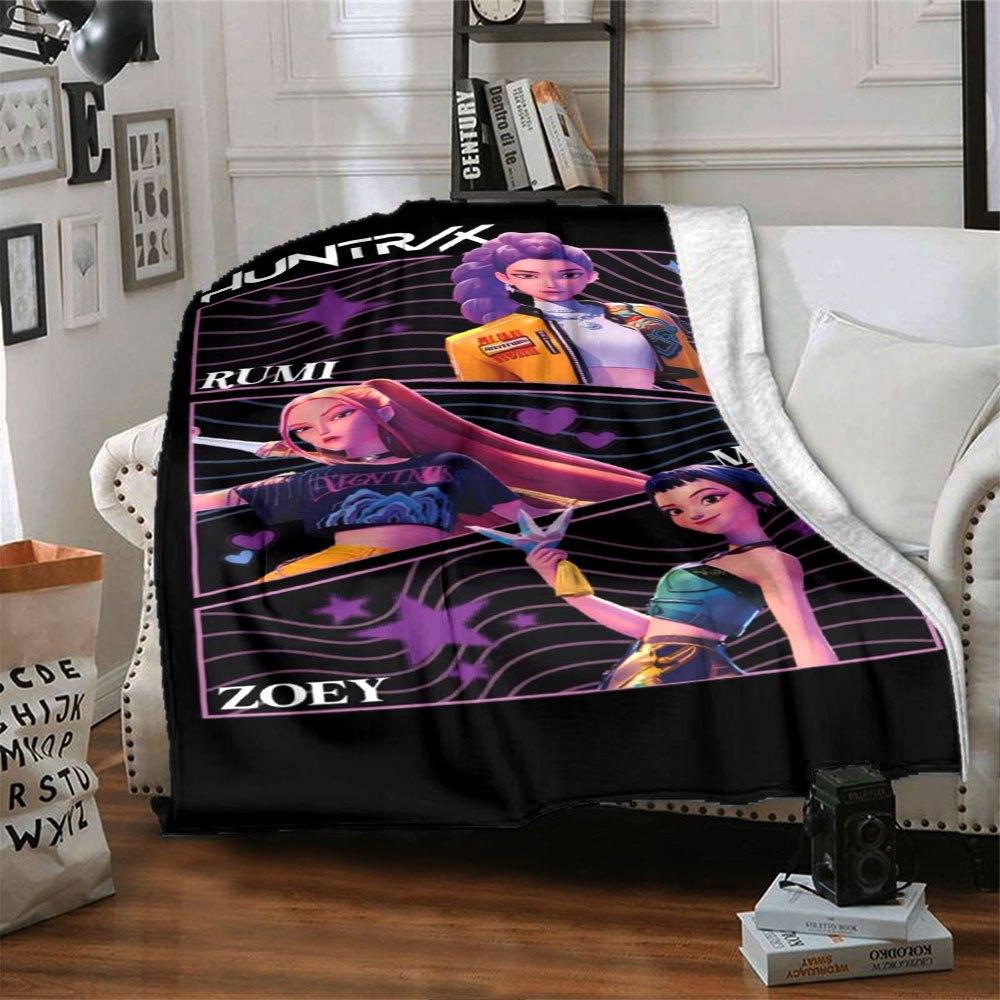 1pc Hunter X Kopo group - Themed Flannel Blanket - Suitable for Bed, Home Decor, Graduation Gifts, Easter, Back to School, ChristmasA48