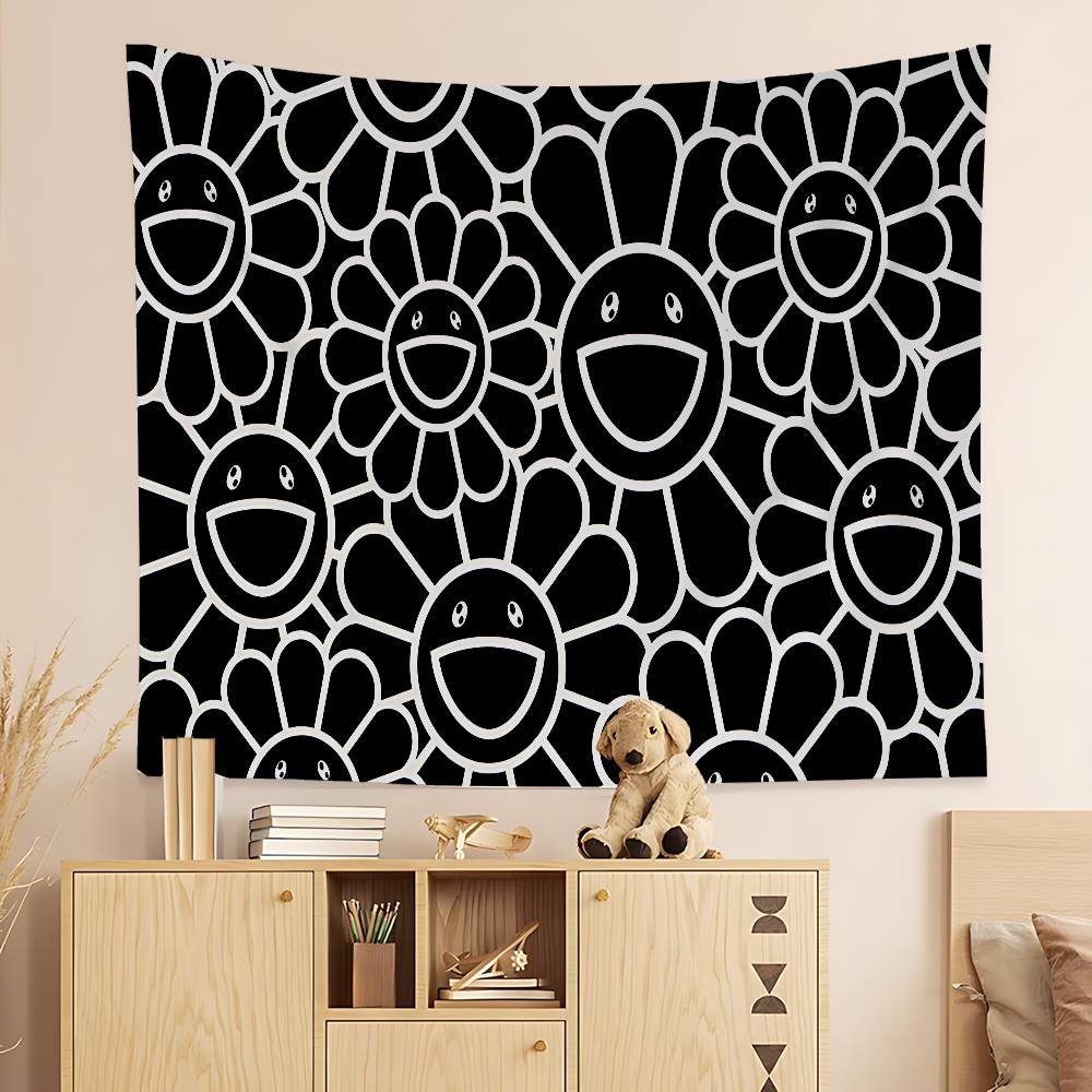 Art TTakashi MMurakamis DIY Wall Tapestry For Living Room Home Dorm Decor Wall Art Decor