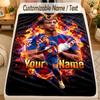 Flannel BlanketLamine Yamal Custom Name Text Personalized Soft Warm Throw Blanket Home Decor Gift