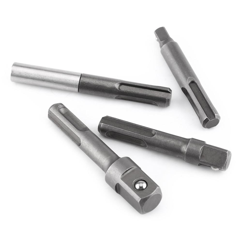 4 PCS 1/4 Inch 3/8 Inch 1/2 Inch SDS Plus Extension  For Drill and Handheld Driver