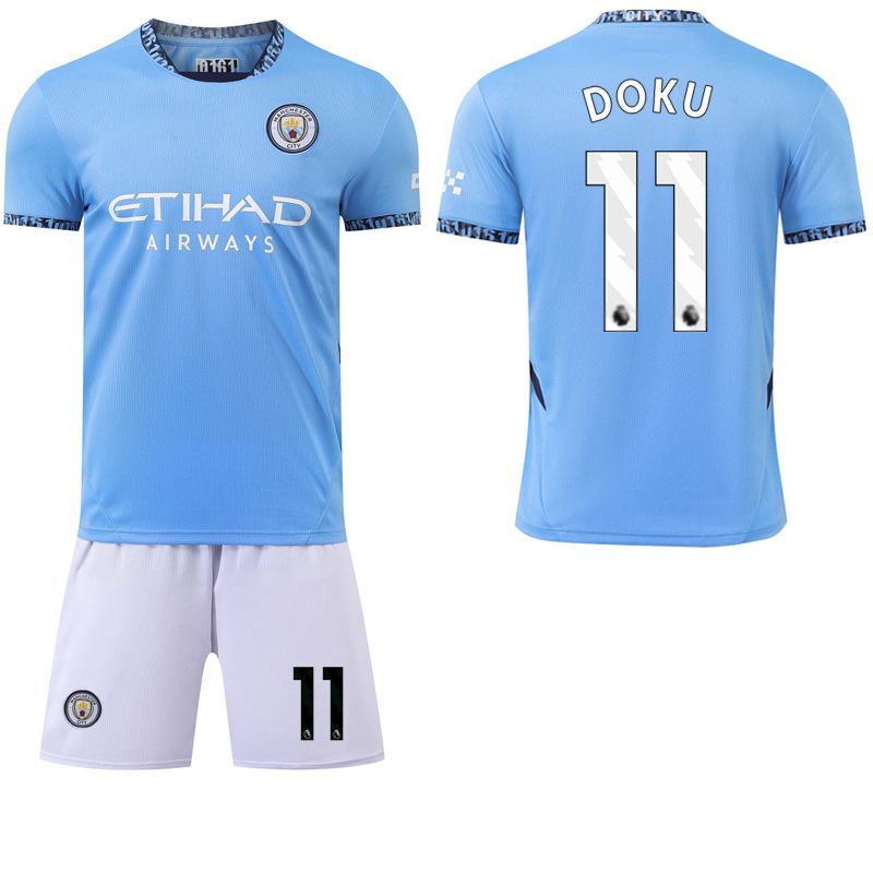 

Домашняя футболка Манчестер Сити 2024-25 #9 Холанд #17 Де Брюйне Футбольные майки 24